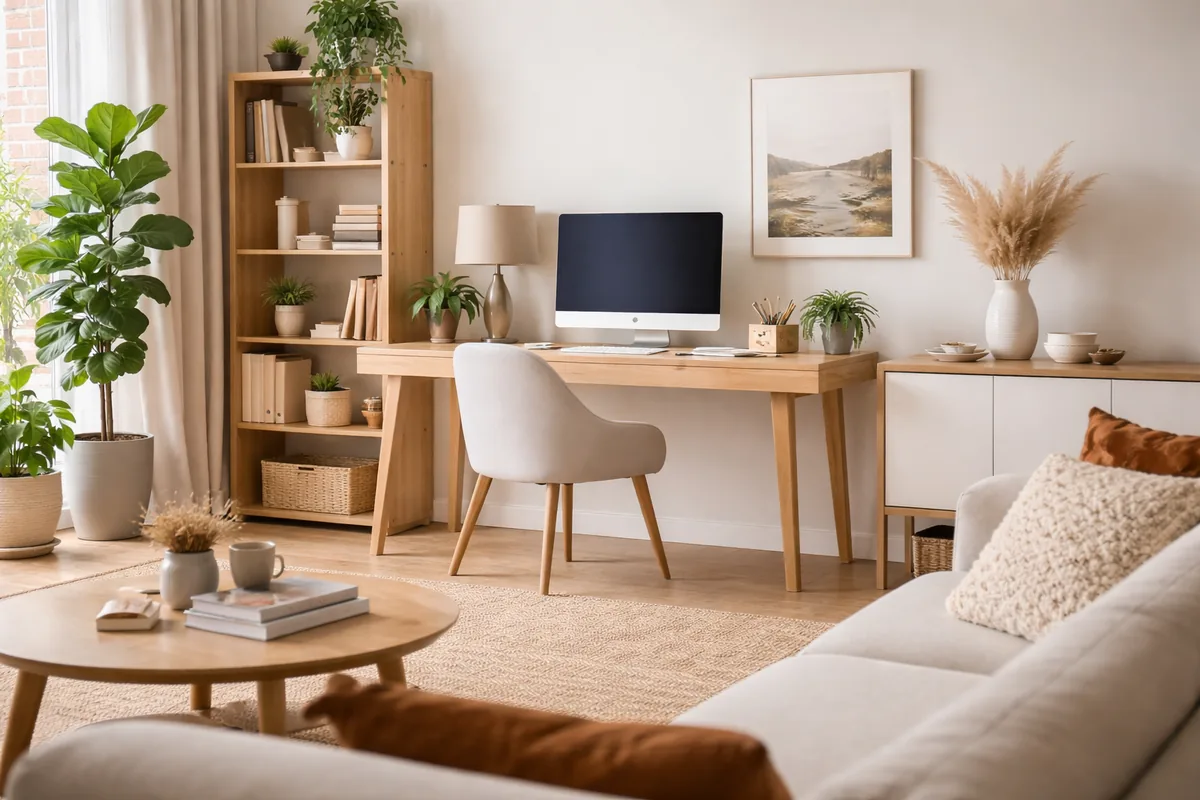 Comment créer un espace de travail fonctionnel et esthétique dans votre salon