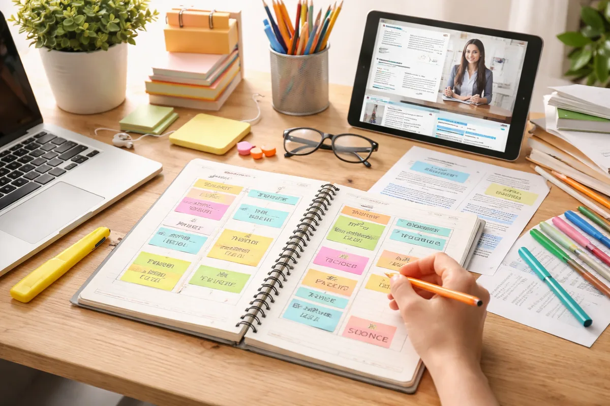 Comment réaliser un planning de révisions avec des ressources éducatives gratuites